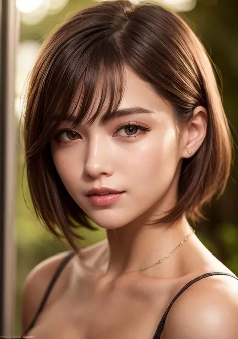 masterpiece, best quality, ray tracing, highly detailed, 32k, portrait, raw photo,
1girl, beautiful face, (kor mixed:0.4), (k-pop idol:0.2), beautiful detailed eyes, brown eyes, long eyelashes, big clear kindly eyes, distant gaze, light makeup, neat teeth, slightly smiling, bright skin, bob cut,
bright sun light, rim light, dramatic lighting <lora:add_detail:0.5> <lora:skinny_new_skin:0.1> <lora:ulzzang-6500:0.1> <lora:Gini_S2:0.1>