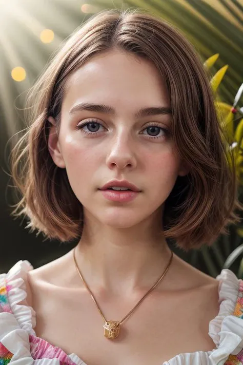 portrait of skswoman, embarrassed , wearing cashmere , with Bob , background chicken coop epic (photo, studio lighting, hard light, sony a7, 50 mm, matte skin, pores, colors, hyperdetailed, hyperrealistic), <lyco:Olivia Casta:1.1>