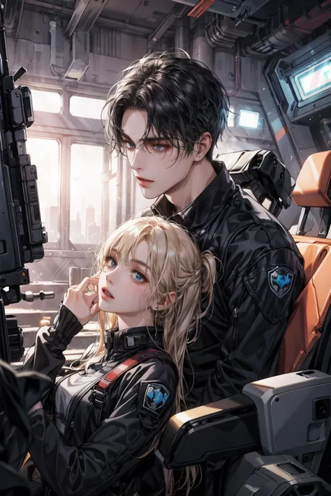 1girl and 1boy ,sci-fi