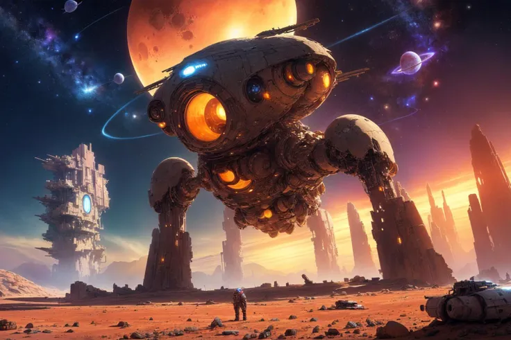 (masterpiece), (best quality), (digital artwork), ((landscape, sci-fi, space, ruins, futuristic city, Mars city, alien city:1.3)), ((night, glowing)), clouds, sky,science fiction,on mars,high-tech, night, prospect, moonlight reflection, sacred, landscape,bright,fhd,4k,high-resolution,realistic,surrealistic,super wide angle shot,canon 5d,v-ray,quixel megascans render,sintane render, dramatic lighting, vivid colors, intricate details, expertly capturing the essence of an epic cinematic experience
masterpiece, best quality, realistic, ultra highres, depth of field, intricate, comprehensive cinematic, magical photography, (gradients), colorful, detailed landscape, visual key,