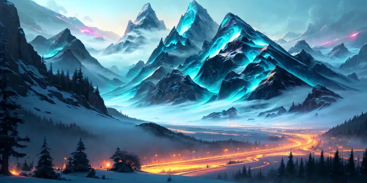 (masterpiece), (best quality), (incredible digital artwork), atmospheric scene inspired by a Peter Jackson fantasy , breathtaking landscape, towering mountains, lush forests, misty valleys, awe-inspiring structures, diverse and vibrant characters, engaging in a pivotal moment, dramatic lighting, vivid colors, intricate details, expertly capturing the essence of an epic cinematic experience
masterpiece, best quality, realistic, ultra highres, depth of field, (full dual colour neon lighting:1.2), (hard dual colour lighting:1.4), (detailed background), (masterpiece:1.2), (ultra detailed), (best quality), intricate, comprehensive cinematic, magical photography, (gradients), colorful, detailed landscape, visual key,