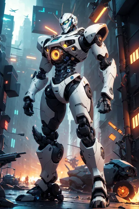 (digital artwork), gient robot, sci-fi, robot
masterpiece, best quality, realistic, ultra highres, depth of field, (detailed background), (masterpiece:1.2), (ultra detailed), (best quality), intricate, comprehensive cinematic, futuristic photography, (gradients), colorful, detailed landscape, visual key,