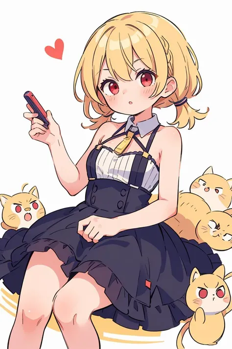 (masterpiece, best quality), 1girl, <lora:kotori by goofy ai:1> kotori ba, blonde hair,short hair,red eyes,low twintails