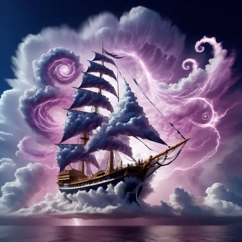 ship sailing on martius_storm cloud of translucent arcane swirls <lora:DonMW15pXL:0.6> DonMW15pXL <lora:Storm_Cloud_Style:1>, (masterpiece:1.2), best quality, (hyperdetailed, highest detailed:1.2), high resolution textures, <lora:EnvyBetterHiresFixXL01:1>