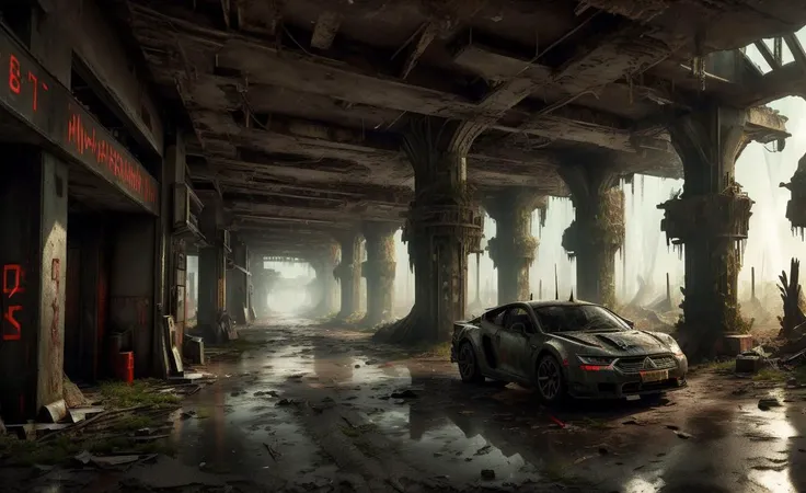 8k, realistic, vray, HDR, 6000K, no human, airport, <lora:PostApocalyptic_v3:0.5>, SZ_4po enviroment,
<lora:DemonicTech-20:0.9>, demonictech , scifi,