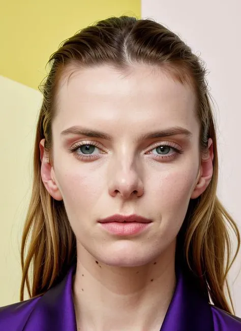 close up portrait of sks woman , by Flora Borsi, style by Flora Borsi, bold, bright colours, ((Flora Borsi)), by David LaChapelle, <lora:lora-small-betty-gilpin-v1:1>