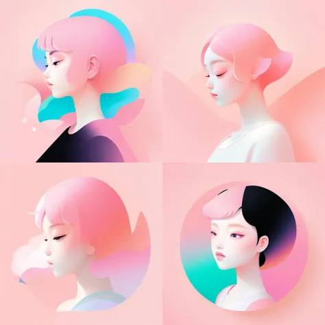 ((1 women)), soft fog,  Minimalist illustrations, pink mode, simple background, masterpiece, hard edge,Flat style, neon color, Diffusion light gradient, 
 <lora:20231011-1696998500508:0.3> <lora:post00d:0.8> <lora:000_aiMeishi_yfdesign_v02:0.3>