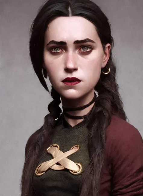 sks jinx, jinx cute sks woman, intricate upper body portrait, realistic anatomy, realistic photo, masterpiece, highres, winter, dark, detailed face+eyes, open shirt, big boobs, (solo focus:1.2), pov, trembling, shy, embarrassed, by Jeremy Lipking, by Antonio J Manzanedo, (by Alphonse Mucha:0.5), sharp details, high resolution, 8k
