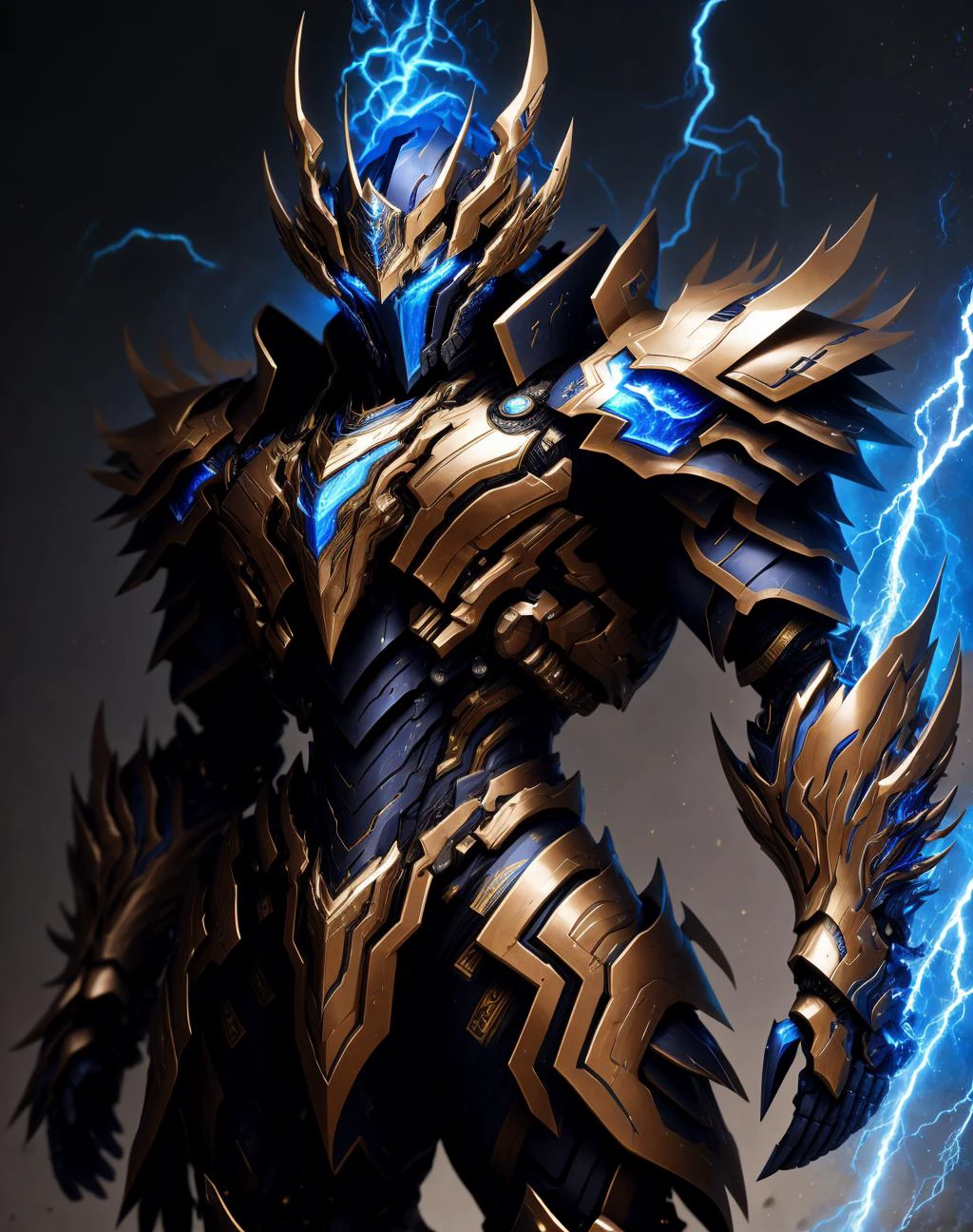4K, Masterpiece, highres, absurdres,
edgThunderstruck, a male character with a blue and gold armor ,wearing edgThunderstruck_armor, electrified, weilding thunder
<lora:edgThunderstruck:0.75>