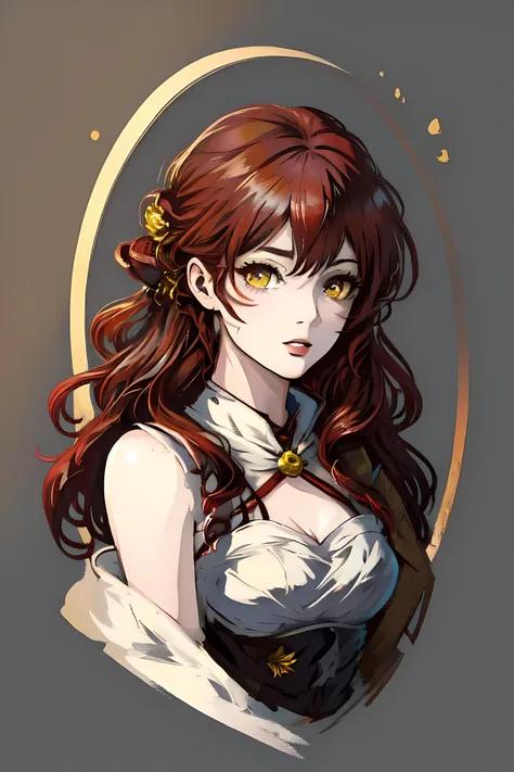 (masterpiece, best quality:1.3) , himeko. 1girl, solo, red hair, yellow eyes, <lora:himeko_v1.0:0.8>,