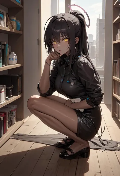 dreadlocks,dark grern hair,pajama pantd,pajsm shirt,bedtime attrie, slippers,tired,dark skin,dark skinned femslr,blue eyes,GtsGiga,Gtscity,Rampage,giantess art,.mature female,solo,1girl,meduim bosom,muscalr woman,milf,best quality,masterpiece,fuzzy slippers