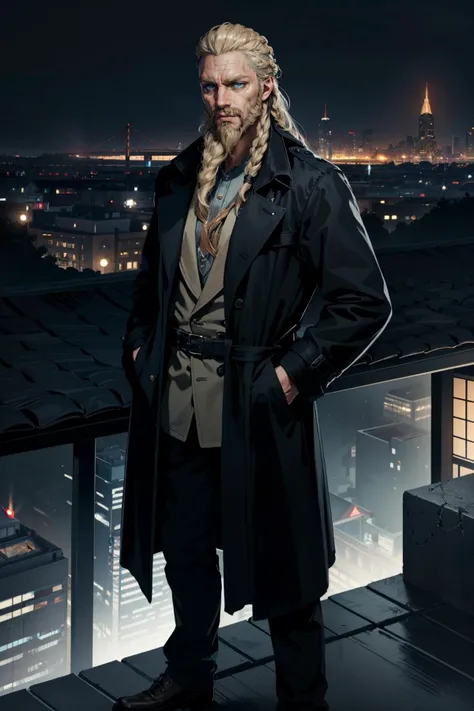 ((masterpiece, best quality))
<lora:AssaMaleEivor:0.8>
AssaMaleEivor, 1boy, solo, long hair, beard, blonde hair, blue eyes, On a high-rise rooftop, sharp black trench coat, city lights below, hands in pockets with a mysterious gaze into the distance