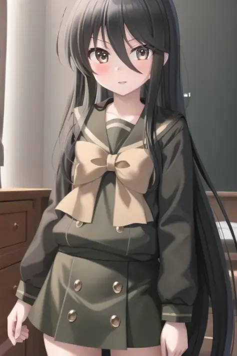 masterpiece, best quality,extremely detailed CG unity 8k wallpaper,
1girl,shana,black hair,brown eyes,long sleeves school uniform,
<lora:shana:0.95>