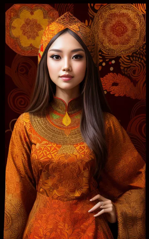 Abstract style a beautiful woman, Cozy Autumn themed Batik Art, ornate geometric shapes, intricate, patterns, Autumn, dots, batik, fall décor, Autumn elements
<lora:add_detail:1> <lora:epiNoiseoffset_v2:1> . Non-representational, colors and shapes, expression of feelings, imaginative, highly detailed