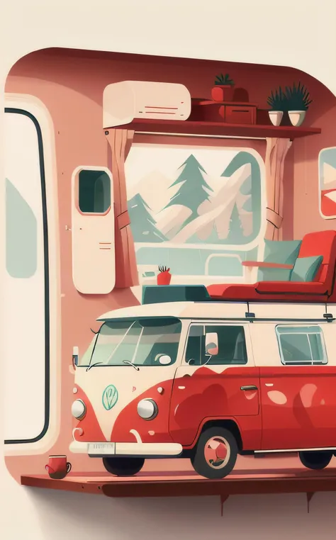 concept art inside a cozy campervan, red spoon
<lora:flat illustration:1> flat . digital artwork, illustrative, painterly, matte painting, highly detailed