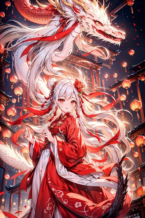 (best quality),(masterpiece:1.3),dragon,1girl,long hair,white hair,hair accessories,chinese clothing,red clothing,chinese architecture background,fireworks,beautiful and aesthetic,hires,<lora:å
¨ç½é¦å _ é¾è´ºæ°æ¥_V_2.0:0.8>,(portrait:1.3),<lora:å
æ³½è°èå¨_Gloss_Tweaker_å
沢調æ´å¨_v2.0:0.8>,<lora:hyperdetailer_v095:0.5>,(an oriental dragon:1.2),
