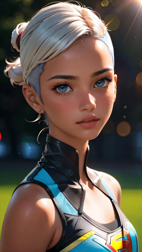 (best quality, masterpiece, perfect face, beautiful and aesthetic:1.2, colorful, dynamic angle, highest detailed face) supergirl (hi-top fade:1.3), dark theme, soothing tones, muted colors, high contrast, (natural skin texture, hyperrealism, soft light, sharp), HDR, dramatic lights, (ultra realistic, best quality, masterpiece, perfect face) coloured hair, 18 years old girl, medium tits, 35mm, bokeh, 9:16, (intricate details, hyperdetailed:1.15), detailed, sunlight passing through hair (high contrast, official art, extreme detailed, highest detailed),