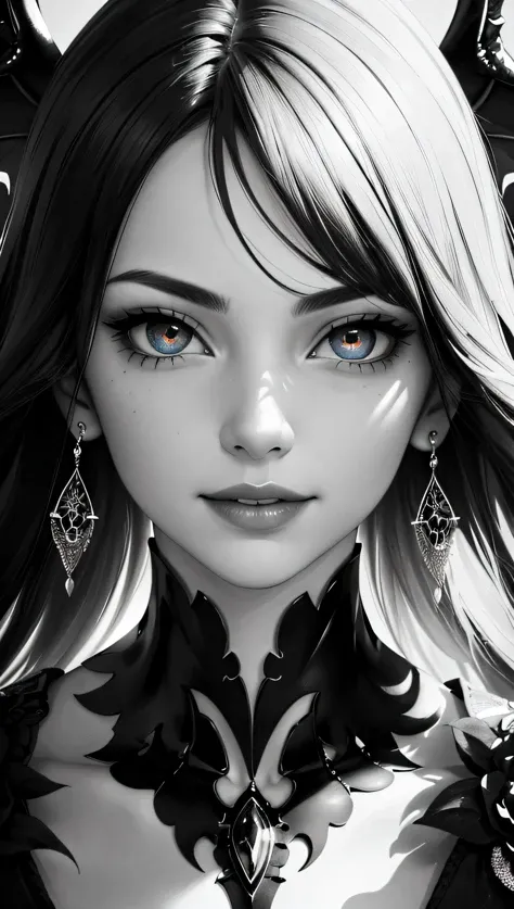 (best quality, masterpiece, perfect face, beautiful and aesthetic:1.2, highest detailed face)1 succubusgirl, gothic, demon wings, mischievous smile, (abstract art), half demon, high contrast, (abstract art), half demon, crimson eyes, high contrast (intricate details, hyperdetailed:1.15), detailed, sunlight passing through hair (high contrast, official art, extreme detailed, highest detailed),