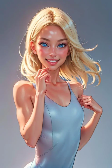 masterpiece, best quality, 1girl, <lora:THEPIT:0.7> thepit, blonde hair, blue eyes, upper body, gradient background,
0: closed mouth,
9: parted lips,
18: light smile,
27: playing with own hair, light smile,
36: playing with own hair, smile,
45: dancing, cowboy shot,
dancing, closed mouth,