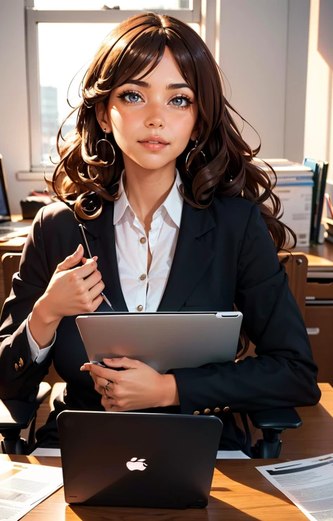 1girl, light brown hair, long nose, thick lips, curly hair, office lady, office, wavy hair, laptop, sitting, file, file cabinet, desk,
masterpiece, best quality, intricate, depth of field, <lora:skin_slider_v1:0.4>, <lora:breastsizeslideroffset:0.6>, <lora:age_slider_v6:0.5>