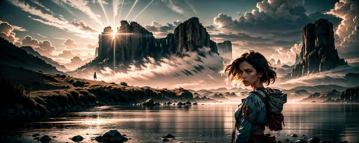 [(Poetry: emotive imagery given form through language)
Sharp angles dominate wide vistas,
The bright light of the heavens above
Reveals that which is hidden,
Reflecting off motes of dust,
Stirred into motion by unseen winds.
Do you journey forward into the unknown?]