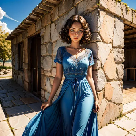 1girl, short hair, curly hair, yellow eyes, long dress, 1950s \(style\), closed mouth, blue sky, parted lips,
masterpiece, best quality, intricate detail
<lora:add_sharpness:1> <lora:add_detail:0.5>