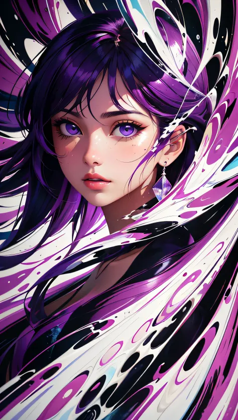 masterpiece, best quality, (extremely detailed CG unity 8k wallpaper, masterpiece, best quality, ultra-detailed, best shadow), (detailed background), (beautiful detailed face, beautiful detailed eyes), High contrast, (best illumination, an extremely delicate and beautiful),1girl,((colourful paint splashes on transparent background, dulux,)), ((caustic)), dynamic angle,beautiful detailed glow,full body, paint splash on face. close up of a woman, beautiful anime portrait, detailed portrait of anime girl, anime character, realistic anime artstyle, anime girl portrait, anime character portrait, blood splashes on face, (masterpiece,  best quality),  ultra detailed,  1girl,  HinataHyuugaNDV,  1girl,  black hair,  medium hair,  (white eyes:1.3),  large breasts,  purple pupils,  sports hoodie,  pants,  upper body, , ,