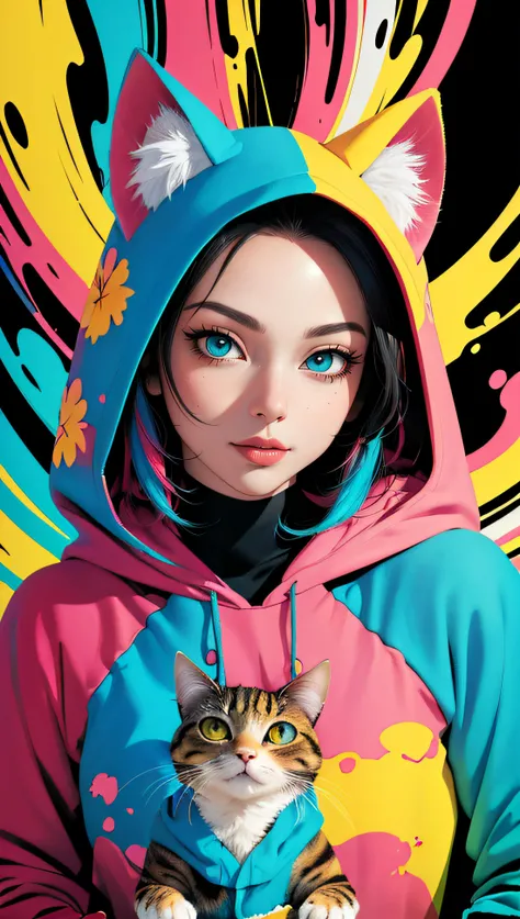 A detailed illustration a hooded Dead Skull, facing forward, cherry blossom eyes, no body, no torso, t-shirt design, cherry blossom splash, pastel colors, 3D vector art, cute and quirky, fantasy art, watercolor effect, hand-drawn, digital painting, soft lighting, bird's-eye view, isometric style, retro aesthetic, focused on the character, photorealistic rendering