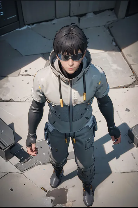 1boy,solo,absurdres,incredibly absurdres,wallpaper,ban,cyberpunk,goggles,from_above,full_shot,panorama,