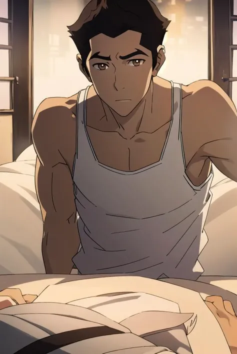 korramako, <lyco:mako-lyco-nochekaiser:1>,
mako, 1boy, mature male, short hair, black hair, (brown eyes:1.5),
BREAK earrings, tank top, white tank top,
BREAK looking at viewer,
BREAK outdoors,
BREAK <lyco:GoodHands-beta2:1>, (masterpiece:1.2), best quality, high resolution, unity 8k wallpaper, (illustration:0.8), (beautiful detailed eyes:1.6), extremely detailed face, perfect lighting, extremely detailed CG, (perfect hands, perfect anatomy),
