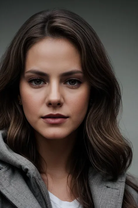 photo of beautiful (MelCu1TTXV1A:0.99), a woman with perfect hair, wearing Matte Gray (yellow raincoat:1.1),  (plain background:1.1), (closeup portrait), modelshoot style, (extremely detailed CG unity 8k wallpaper), professional majestic photography, (Leica M6 Camera), 24mm, exposure blend, hdr, faded, extremely intricate, High (Detail:1.1), Sharp focus, dramatic, soft cinematic light, (looking at viewer), (detailed pupils), 4k textures, elegant, ((((cinematic look)))), soothing tones, insane details, hyperdetailed, low contrast, (epicPhoto)