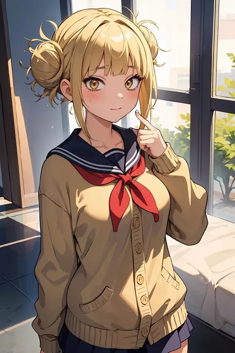 (masterpiece, best quality), 1girl,  <lora:v2HimikoToga:0.8> HimikoT, blonde hair
