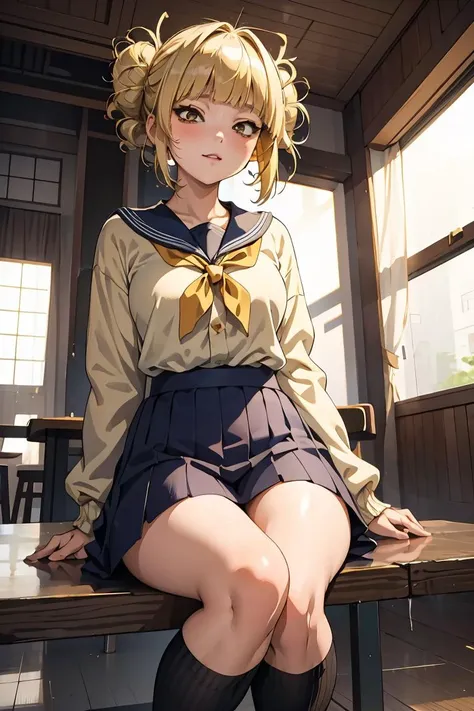 (masterpiece, best quality), 1girl, <lora:v2HimikoToga:0.8> HimikoT, blonde hair