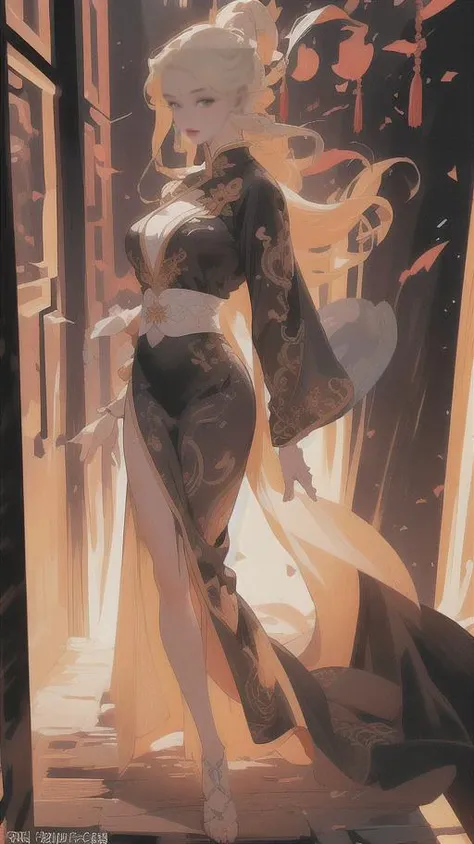 masterpiece, ultra realistic, 8k,perfect artwork, ((perfect female figure)),(masterpiece, best quality, beautiful detailed eyes, ultra-detailed, intricate details,beautiful detailed face,perfect_face,perfect_hand,Chinese style), 
Full_body,black skin,  <lora:blackSkin:0.2>,  <lora:holli_would_v1.0:0.5> hollie would woman, blonde hair, 
Sitting with legs extended