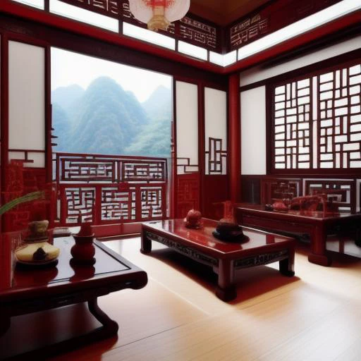 <lora:Chinese_Classical:0.8>Chinese living room