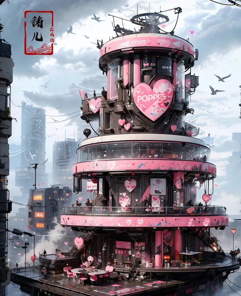 (dramatic, gritty, intense:1.4),masterpiece, best quality, 32k uhd, insane details, intricate details, hyperdetailed, hyper quality, high detail, ultra detailed, Masterpiece, (Pink heart:1.3)
shopFashion brand pop-up shop, a sophisticated Chinese building floating in the sky, in the style of futuristic design, contraption, in the style of Unreal Engine 5, dystopian cityscape, post-apocalyptic futuristic style, conceptual art, Frostpunk, sci-fi anime, Alex Alemany, Relationships, James Gilard, romantic graffiti, spatial relationships style can't believe how beautiful this is, pop music style, Light Emerald, 32k Ultra HD  <lora:~Q?-Sa^{Qvvshop:1>
