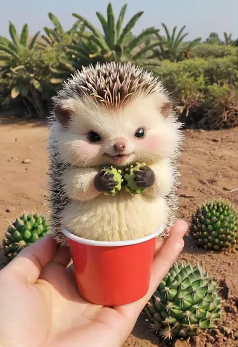 :3,  [ hedgehog | porcupine | cactus ], no humans, <lora:sanrio:.8>