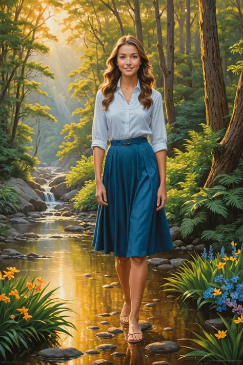 by Sydney Edmunds and Chiho Aoshimain the style of Mark Keathley