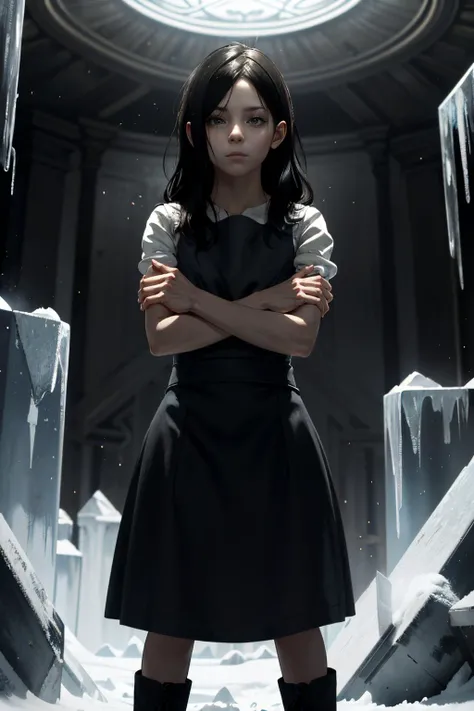 ((ultra detailed, masterpiece, absurdres))
<lora:RE7Eveline:0.9>
RE7Eveline, 1girl, solo, long hair, black hair, Fade realm with floating islands, ethereal flora, and magical wisps, dynamic lighting creating a dreamlike atmosphere