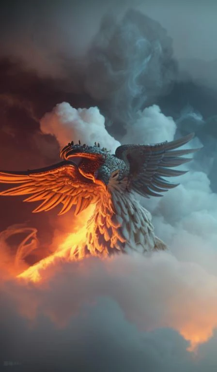 phoenix,close up,oriental architecture,eastern garden,cloudy and smoke,zhongfenghua<lora:zhongfenghuaxiyou:0.1>,abstract dream, space, intricate, grand scale, alone, cinematic film still, insane detail, sharp focus, depth of field, realistic lighting, (realistic perspective), complex, (multiple subjects), 4k HDR,