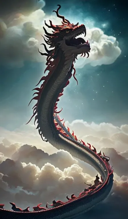 chinese dragon,close up,oriental architecture,eastern garden,cloudy and smoke,zhongfenghua<lora:zhongfenghuaxiyou:0.4>,abstract dream, space, intricate, grand scale, alone, cinematic film still, insane detail, sharp focus, depth of field, realistic lighting, (realistic perspective), complex, (multiple subjects), 4k HDR,