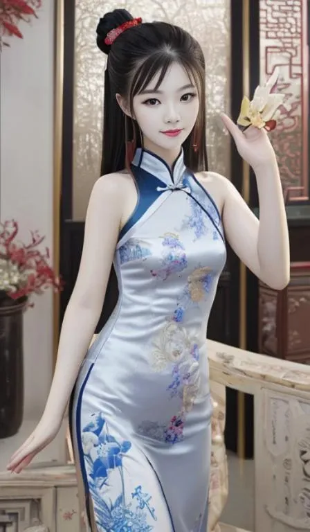chinese girl,Prosperous Appearance,model shot,