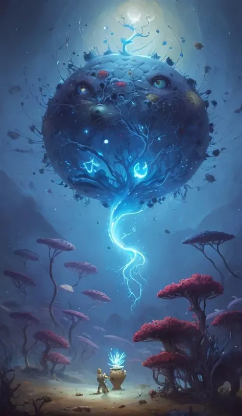 a surreal Bioluminescent, very very very cute Silene in a happy world by Daniel Merriam, Trending on Artstation, oil on Canvas by Elena Zhurikhina and Goro Fujita and Charlie Bowater, octane render, 4k, 8k, HD