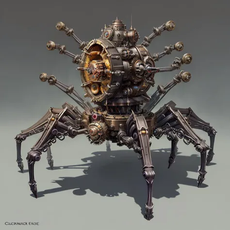 concept art <lora:clockworkspiderV2:.7> , clockworkspider difference engine
