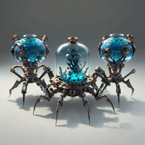 concept art <lora:Clockworkspider:.6> Clockworkspider valves and glass