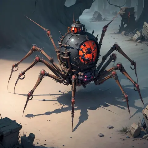 concept art   <lora:Clockworkspider:.5>  Clockworkspider  horror