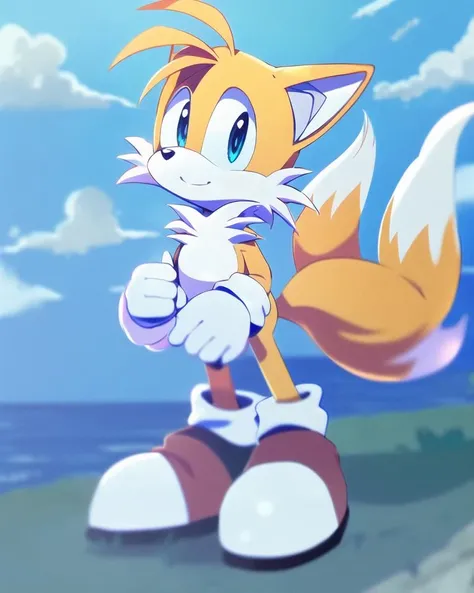 Tails the fox, 1boy,