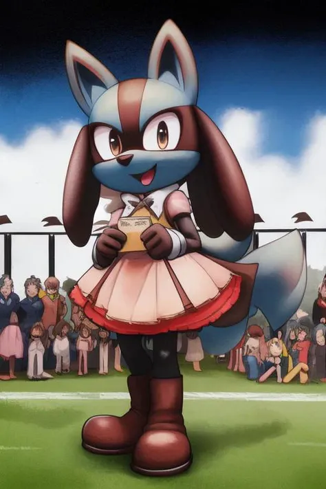 Lucario in a costume contest,