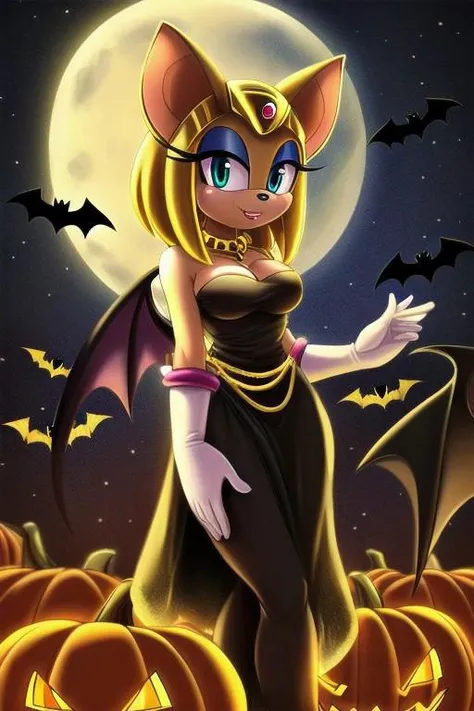 Rouge the Bat dressed as Pharoh Cleopatra for Halloween