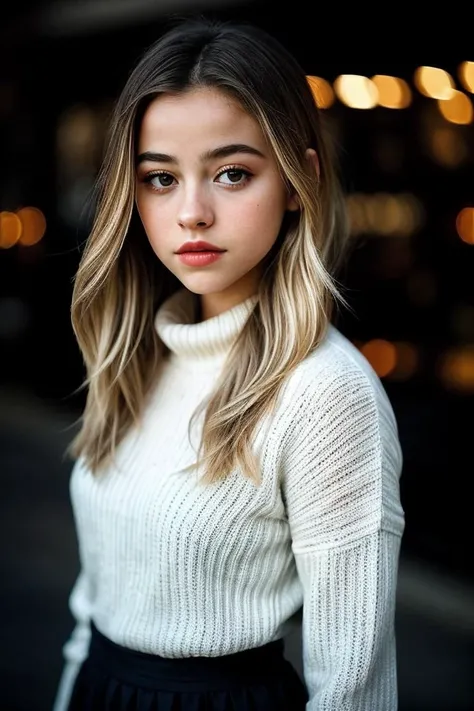 photo of fit (Oliv14Dunn3Me-135:0.99), (blonde hair:1.2), (frowning:1.1), a beautiful woman, perfect hair, (modern photo), wearing a (long sleeved sweater:1.2) and long skirt with jewelry, portrait, 85mm, (analog, cinematic, film grain:1.3), (Interstellar Trading Post, Marketplace with exotic goods, alien species, and diverse intergalactic cultures.), detailed eyes, professional pose, painted lips, (epiCPhoto), (looking at viewer:1.1), (cinematic shot:1.3), (natural lighting, lit from above), <lora:add_detail:0.5>